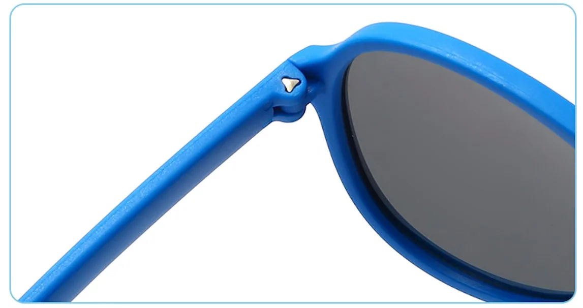 DMKIDS-S5010 aviator TPEE sunglasses temple and hinge detail