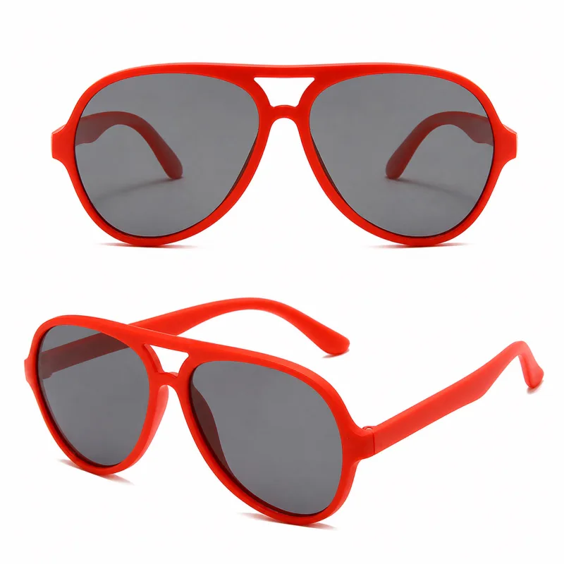 Red aviator TPEE polarized sunglasses for kids DMKIDS-S5010