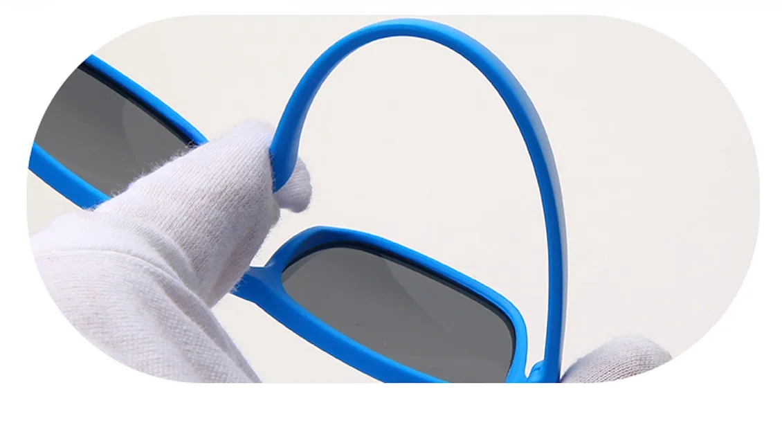 DMKIDS-S5012 flexible TPEE sunglasses frame demonstration